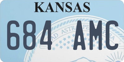 KS license plate 684AMC
