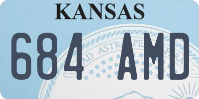 KS license plate 684AMD