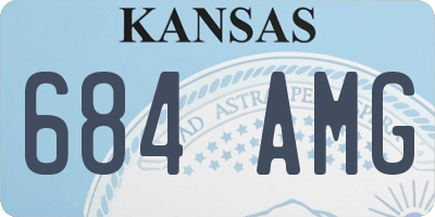KS license plate 684AMG