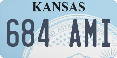 KS license plate 684AMI