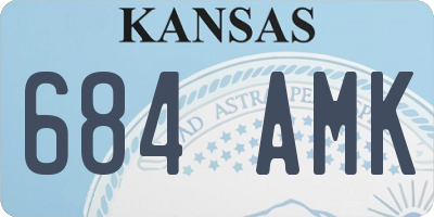 KS license plate 684AMK
