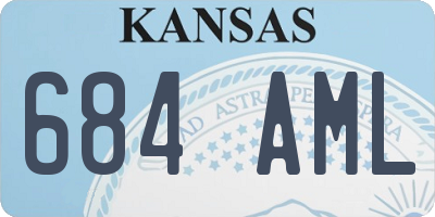 KS license plate 684AML