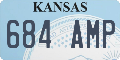 KS license plate 684AMP