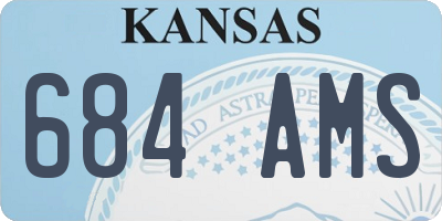 KS license plate 684AMS