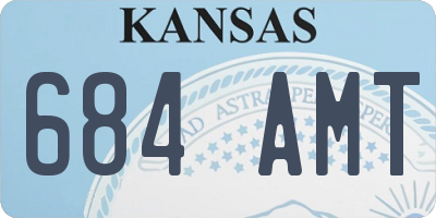 KS license plate 684AMT