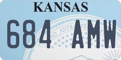 KS license plate 684AMW