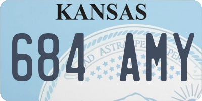 KS license plate 684AMY