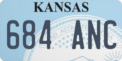 KS license plate 684ANC