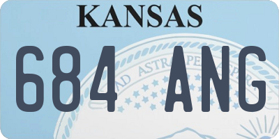 KS license plate 684ANG