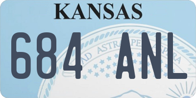 KS license plate 684ANL