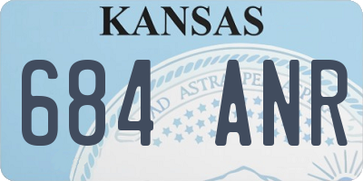 KS license plate 684ANR