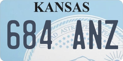 KS license plate 684ANZ