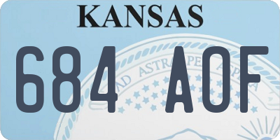 KS license plate 684AOF