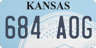 KS license plate 684AOG