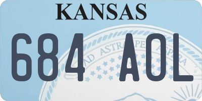 KS license plate 684AOL