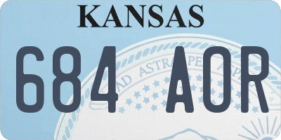 KS license plate 684AOR