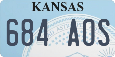 KS license plate 684AOS