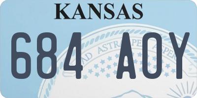 KS license plate 684AOY