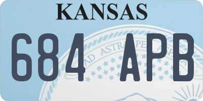KS license plate 684APB