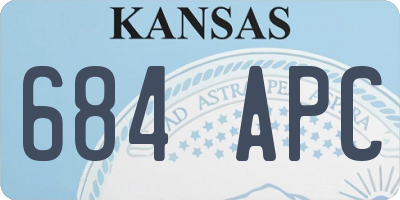 KS license plate 684APC
