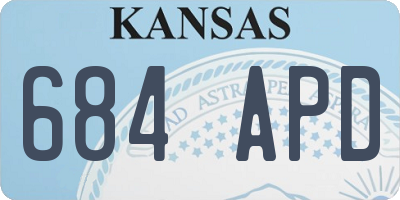 KS license plate 684APD