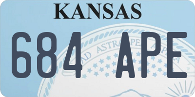 KS license plate 684APE