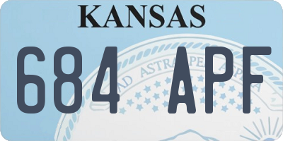 KS license plate 684APF