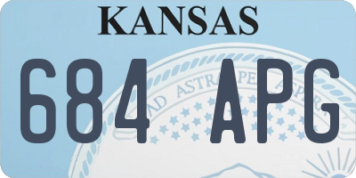 KS license plate 684APG