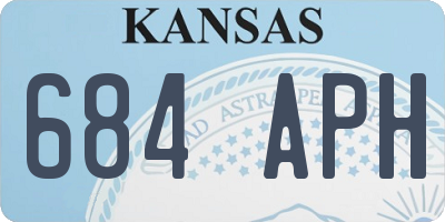 KS license plate 684APH