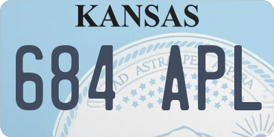 KS license plate 684APL