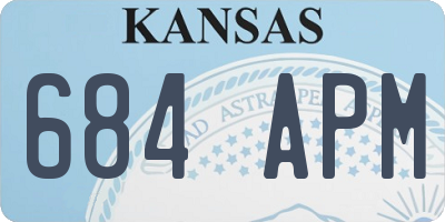KS license plate 684APM