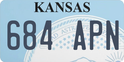 KS license plate 684APN