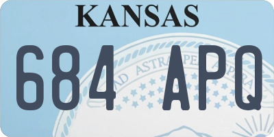 KS license plate 684APQ
