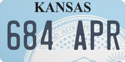 KS license plate 684APR