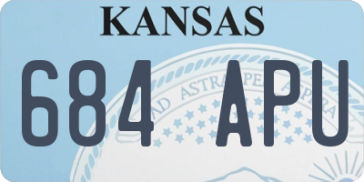 KS license plate 684APU