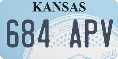 KS license plate 684APV