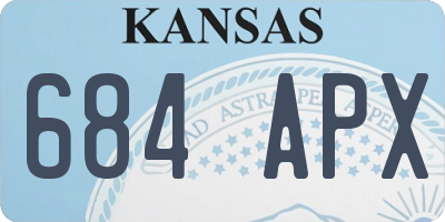 KS license plate 684APX