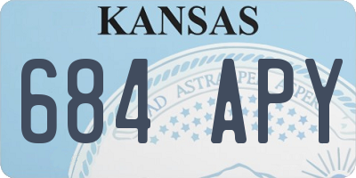 KS license plate 684APY
