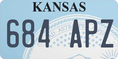 KS license plate 684APZ