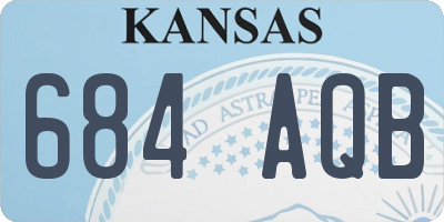 KS license plate 684AQB