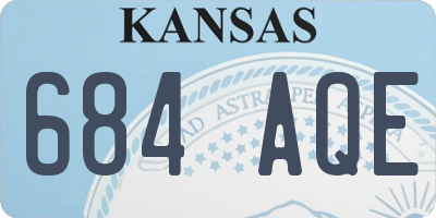 KS license plate 684AQE