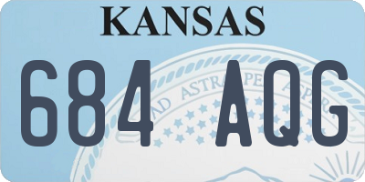 KS license plate 684AQG