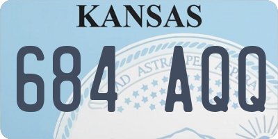 KS license plate 684AQQ