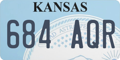KS license plate 684AQR