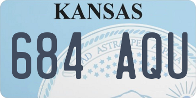 KS license plate 684AQU