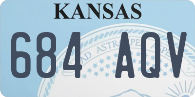 KS license plate 684AQV