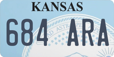 KS license plate 684ARA