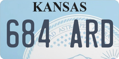 KS license plate 684ARD