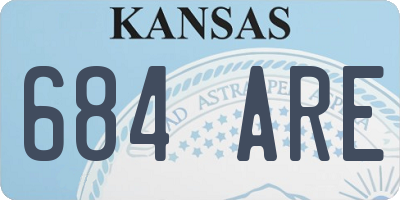 KS license plate 684ARE