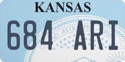 KS license plate 684ARI